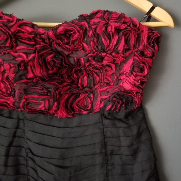 Bebe Strapless Corset Top Red - Picture 3 of 5